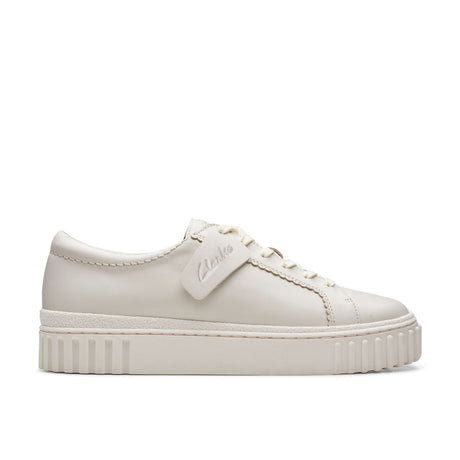 Clarks Mayhill Women's Walk Sneakers in White, comfortable spring walking shoes, Style #26181233