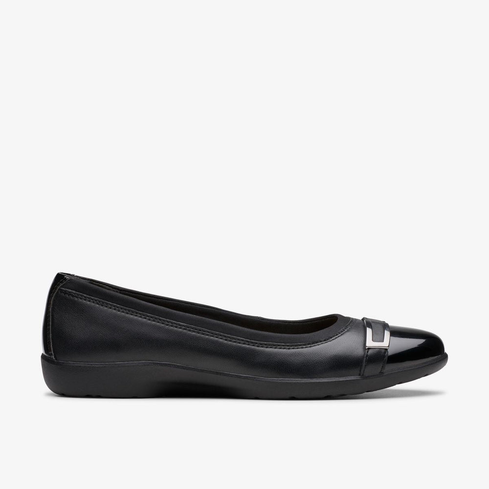 Clarks Meadow Rose Women's Ballet Flats in Black Style #26179653