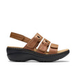Clarks Merliah 2 Bali Women's Sandals in Tan, strappy wedge summer shoes. Style #26181718