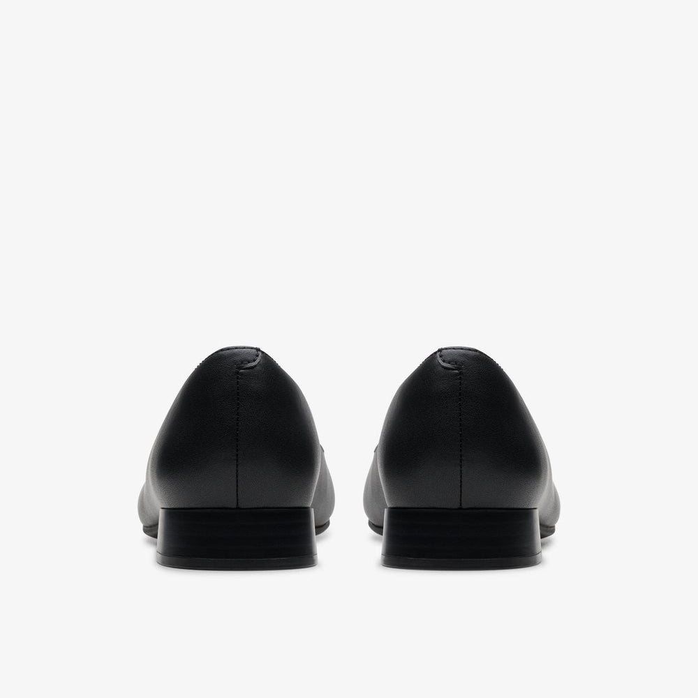 Clarks Natalyn Wish Plum Women's Leather Ballerina Flats in Black