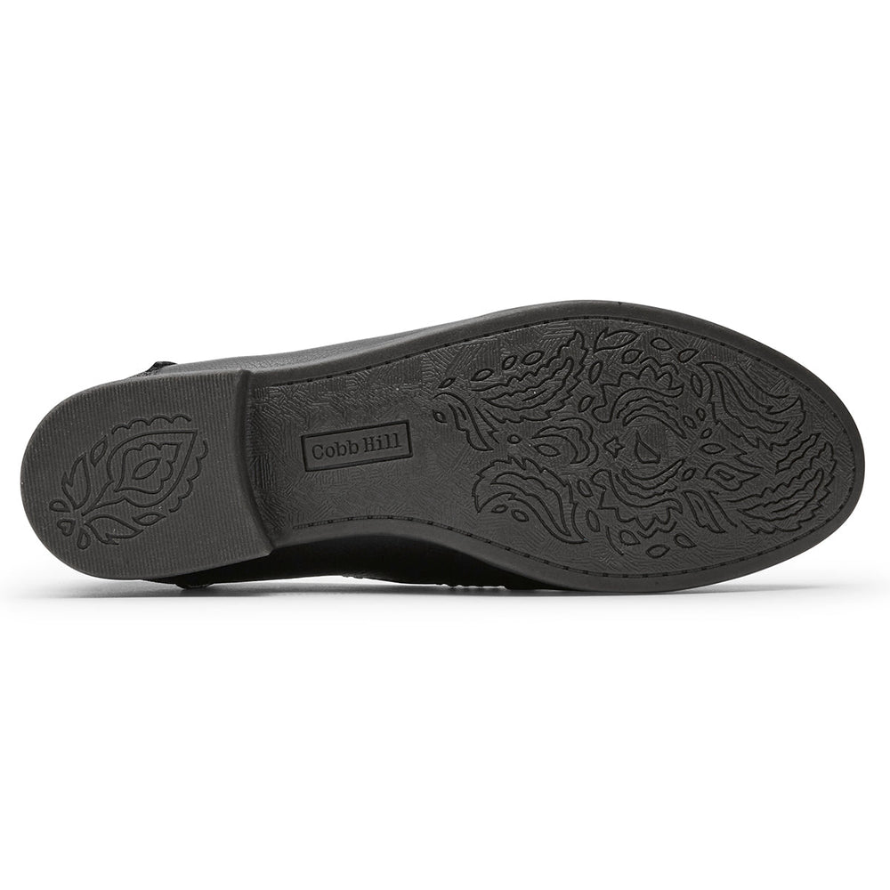 Cobb Hill Crosbie Moc – Women's Black Leather Loafer