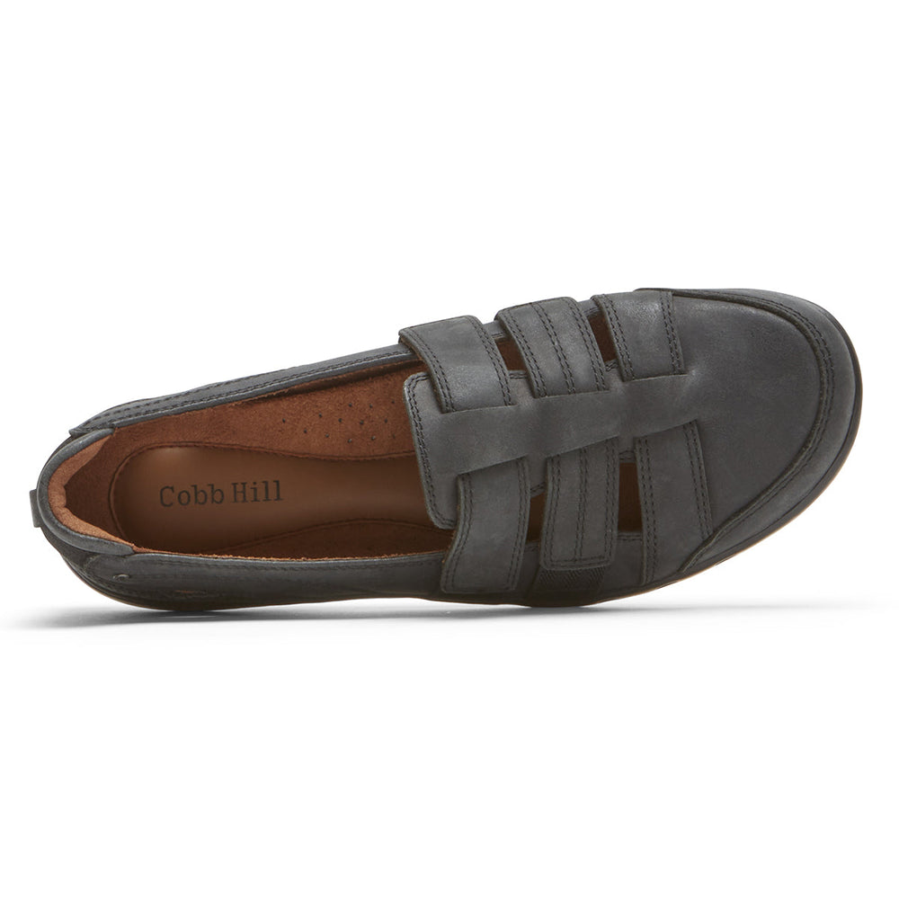 Cobb Hill Penfield Fisherman Slip-On – Women's Black Leather