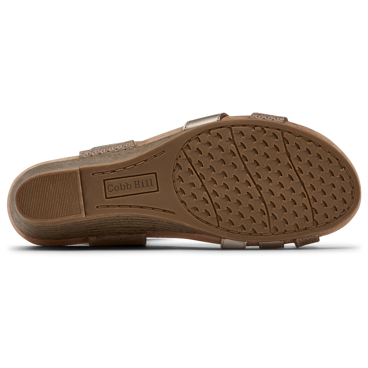 Cobb Hill Hollywood 4-Strap Wedge Sandal – Women's Brown Leather