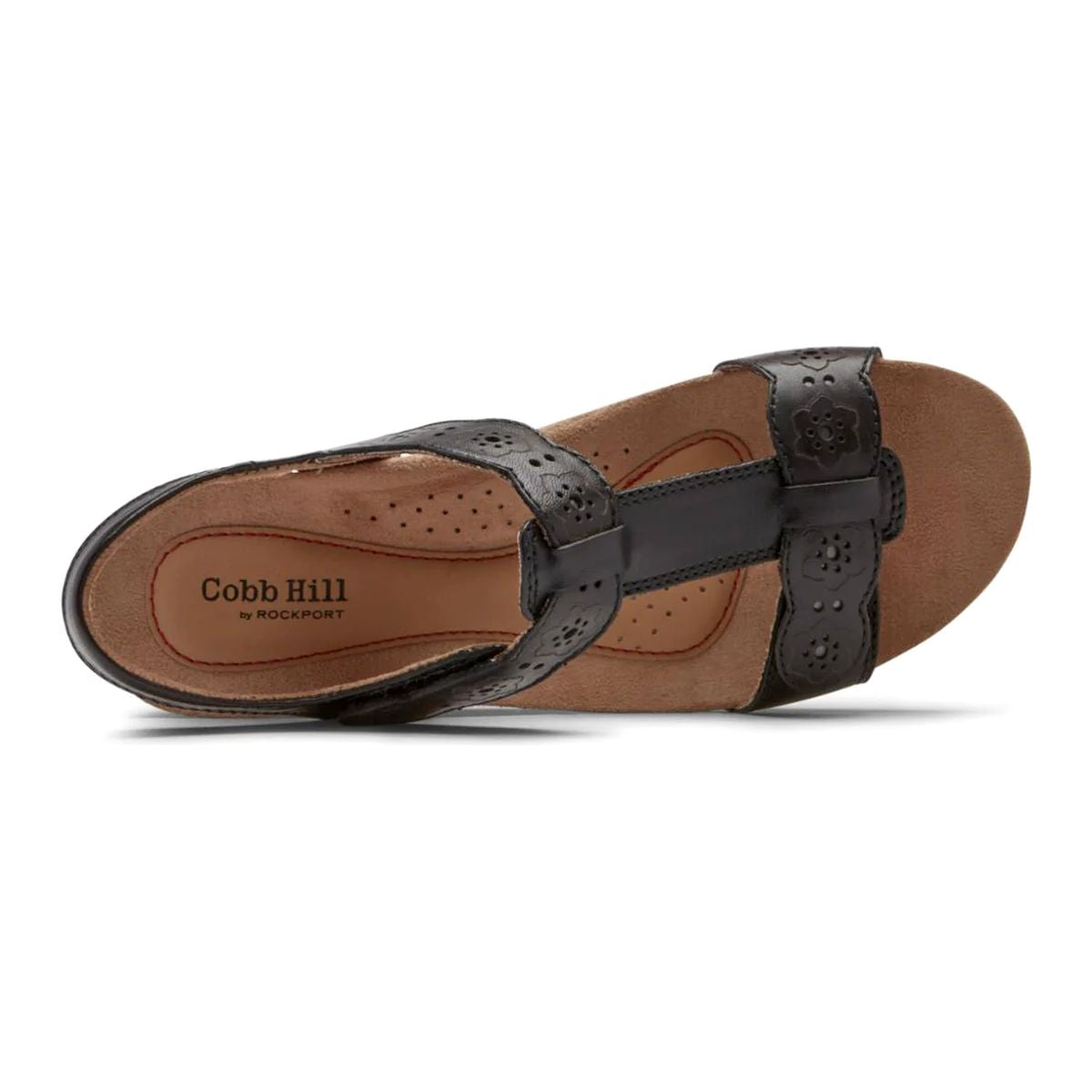 Cobb Hill Hollywood T-Strap Sandal – Women's Black Leather