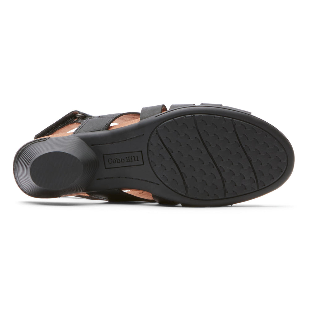 Cobb Hill Laurel Woven Sandal – Women's Black Leather