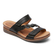 Cobb Hill May Slide Sandal – Women's Black Leather (Wide)