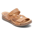 Cobb Hill May Slide Sandal – Women's Tan Leather (Wide)