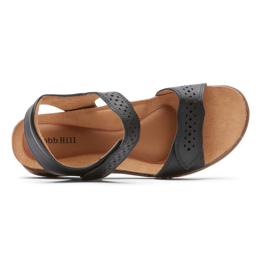 Cobb Hill May Wave Sandal – Women's Black Leather