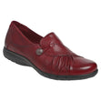 Cobb Hill Paulette women’s slip-on shoe in black full-grain leather provides all day comfort.
