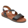 Cobb Hill Zion 2 Buckle Sandal – Women's Black Leather (Wide)