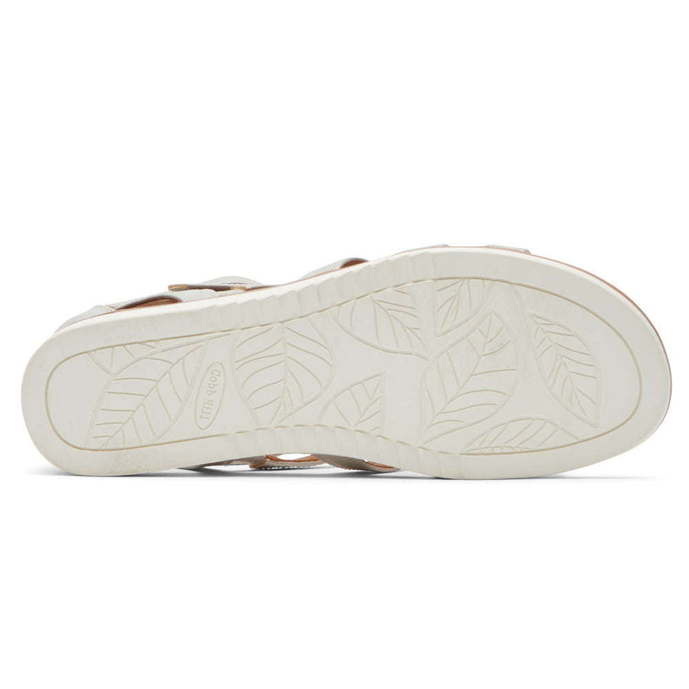 Cobb Hill Zion 2 Gladiator Sandal – Women's Silver Leather (Wide)