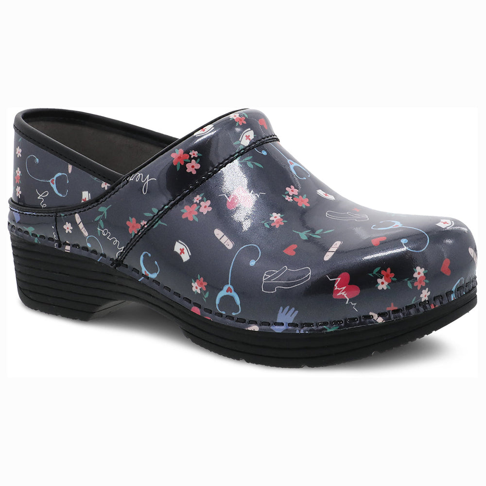 Dansko Women's LT Pro Patent Clogs, arch support, and shock-absorbing comfort for professionals, medical nurses shoes. Style #5200850202