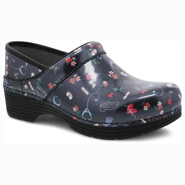 Dansko Women's LT Pro Patent Clogs, arch support, and shock-absorbing comfort for professionals, medical nurses shoes. Style #5200850202