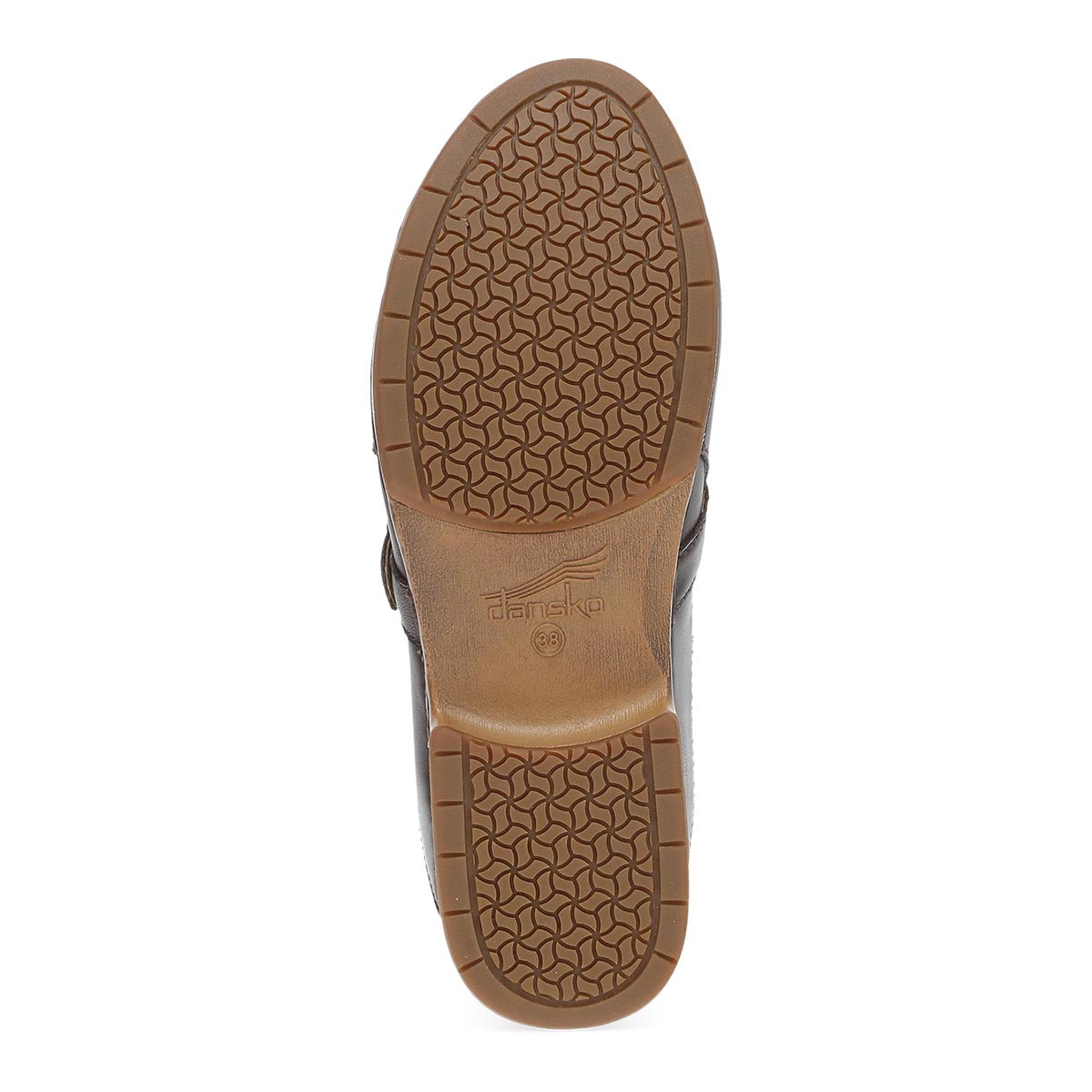 Dansko Margaret Burnished Calf Women's Clog-Loafer Hybrid in Chocolate