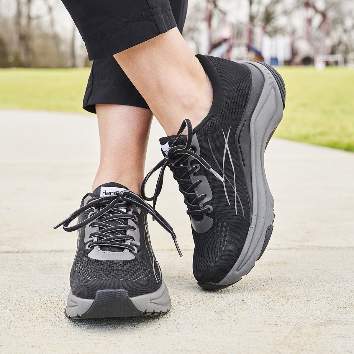 Dansko Pace Mesh Women's Sneaker in Black/Grey
