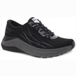 Dansko Pace Mesh Women's Sneaker in Black/Grey, arch support, and lightweight cushioning in a sleek, stain-resistant performance walking sneaker,  Style #4205100294
