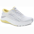 Dansko Pace Women's Mesh Sneaker in White/Yellow, designed for comfort, movement, and sustainability. Style #4205011717