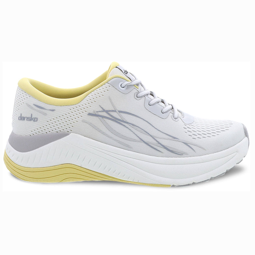 Dansko Pace Women's Mesh Sneaker in White/Yellow