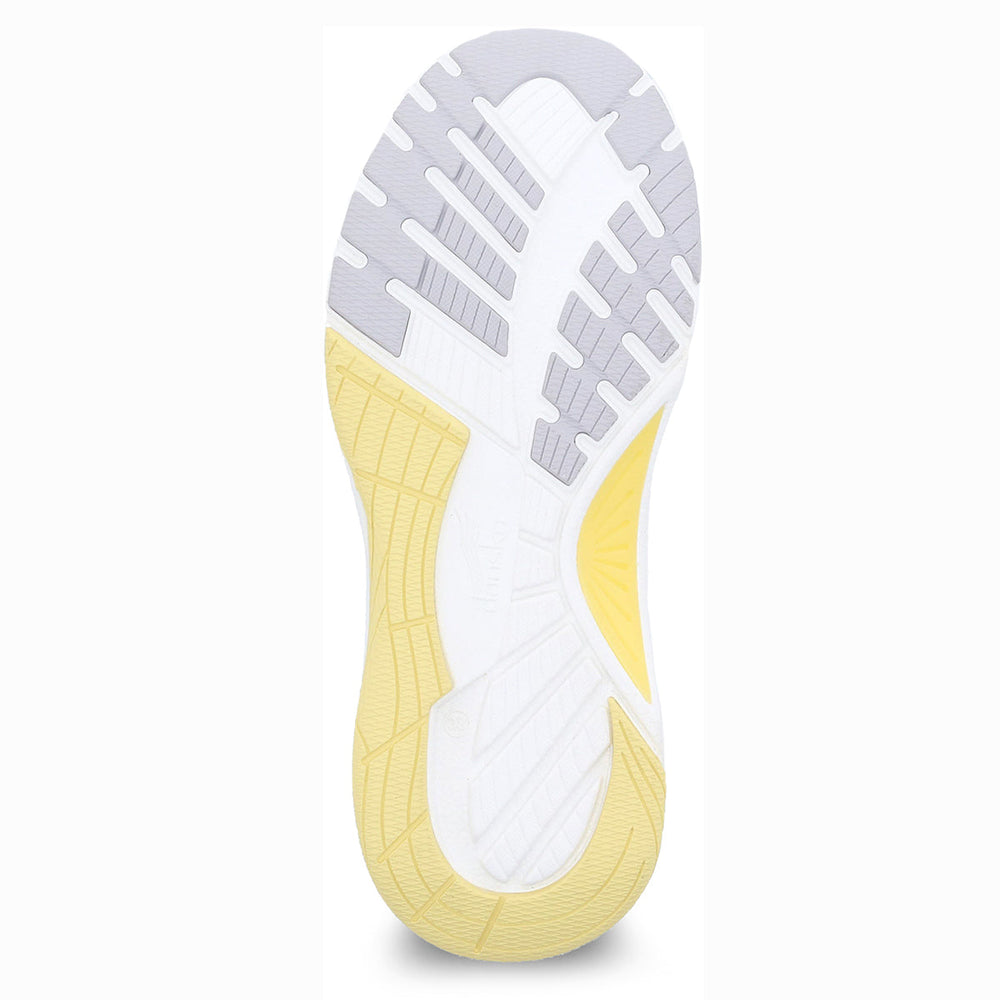 Dansko Pace Women's Mesh Sneaker in White/Yellow
