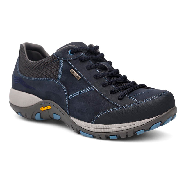 Navy blue Dansko Paisley women's waterproof sneaker with contrast stitching and a Vibram sole, 4350551075