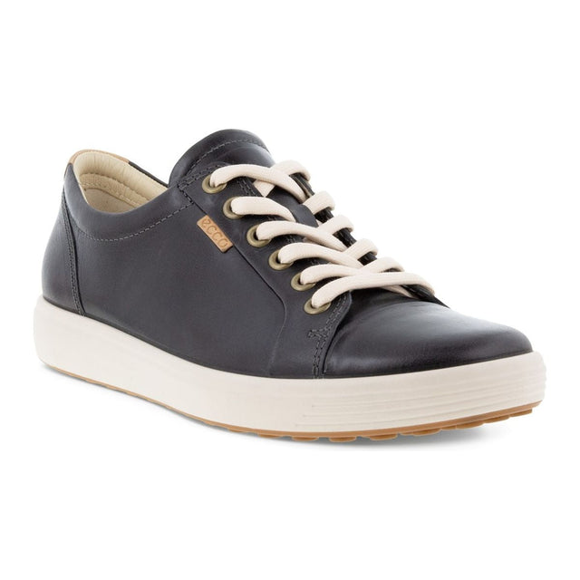 ECCO Soft 7 women’s sneaker in Magnet grey leather with lace-up closure, cushioned insole, and textured rubber sole designed for comfort and modern style.

Style #43000308