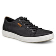ECCO Soft 7 men’s sneaker in black leather with low-top silhouette, tonal laces, and a textured black outsole for a clean, modern look.

Style #43000401