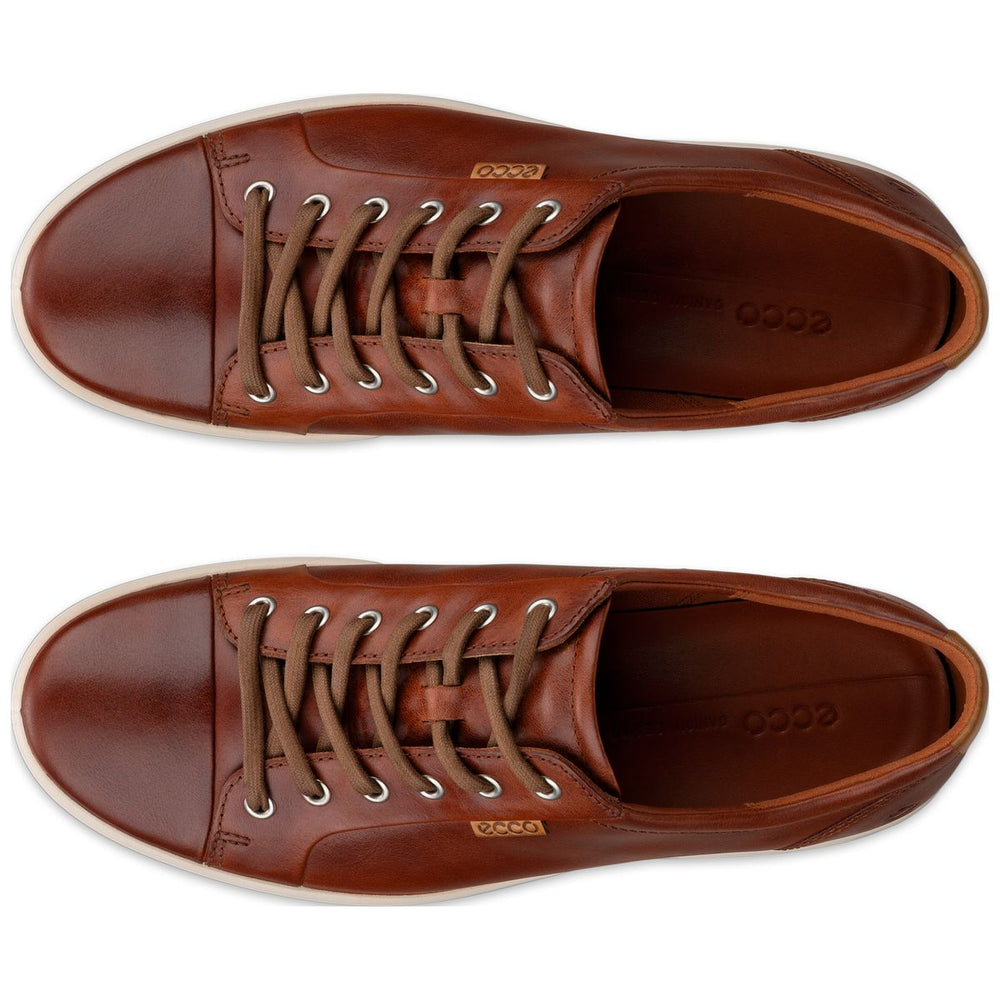 Ecco Soft 7 Men's Leather Sneaker in Cognac