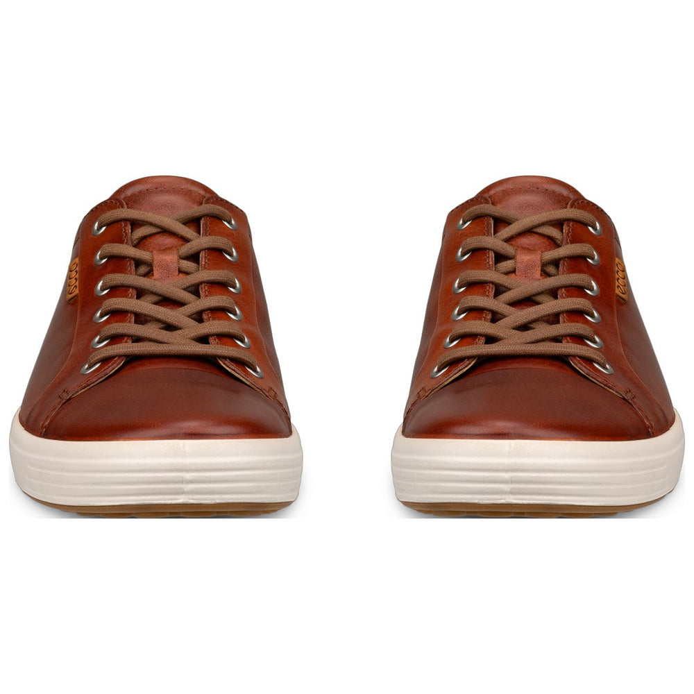 Ecco Soft 7 Men's Leather Sneaker in Cognac