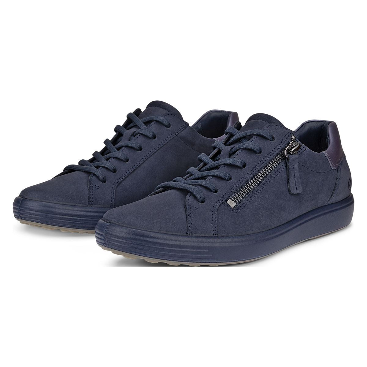 Ecco Soft 7 Women's Side-Zip Sneaker in Marine