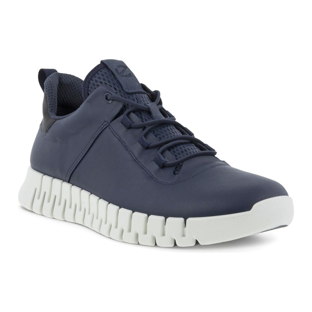 ECCO GRUUV Leather Sneakers – Navy
