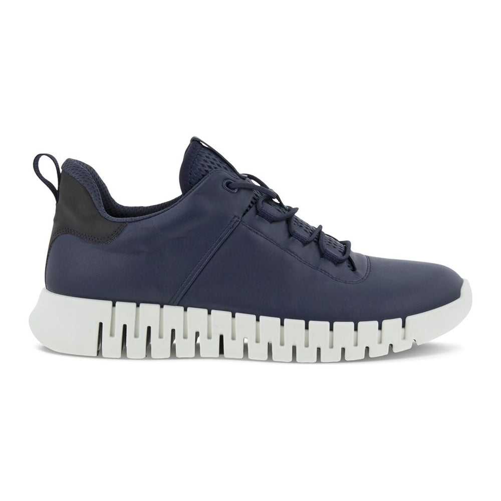 ECCO GRUUV Leather Sneakers – Navy