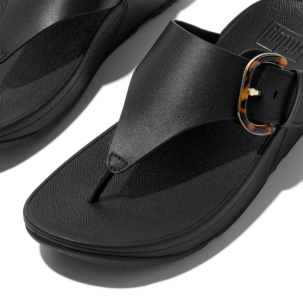 FitFlop Lulu Women's Adjustable Buckle Toe-Post Sandals – Black