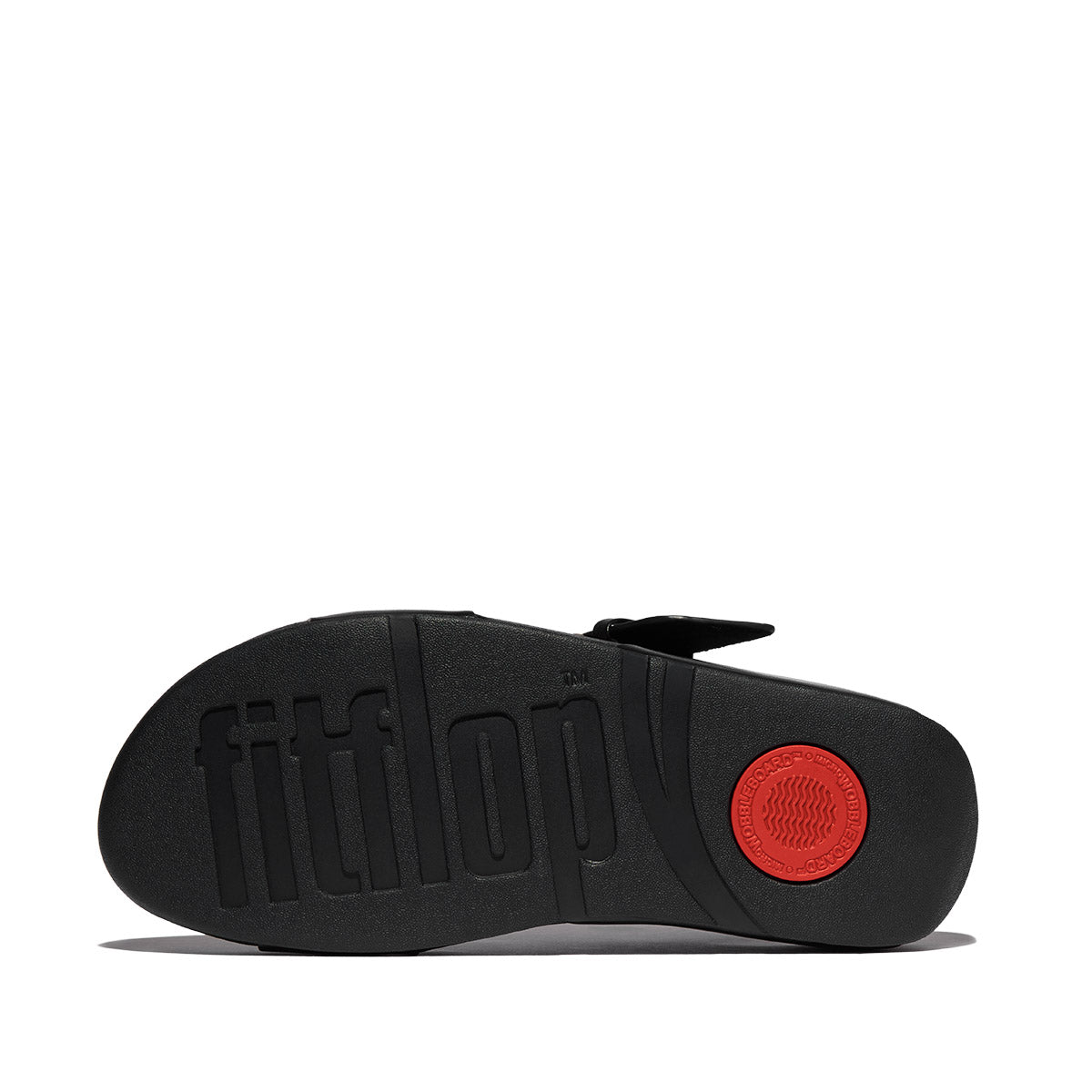 FitFlop Lulu Resin-Buckle Leather Back-Strap Sandals – Black
