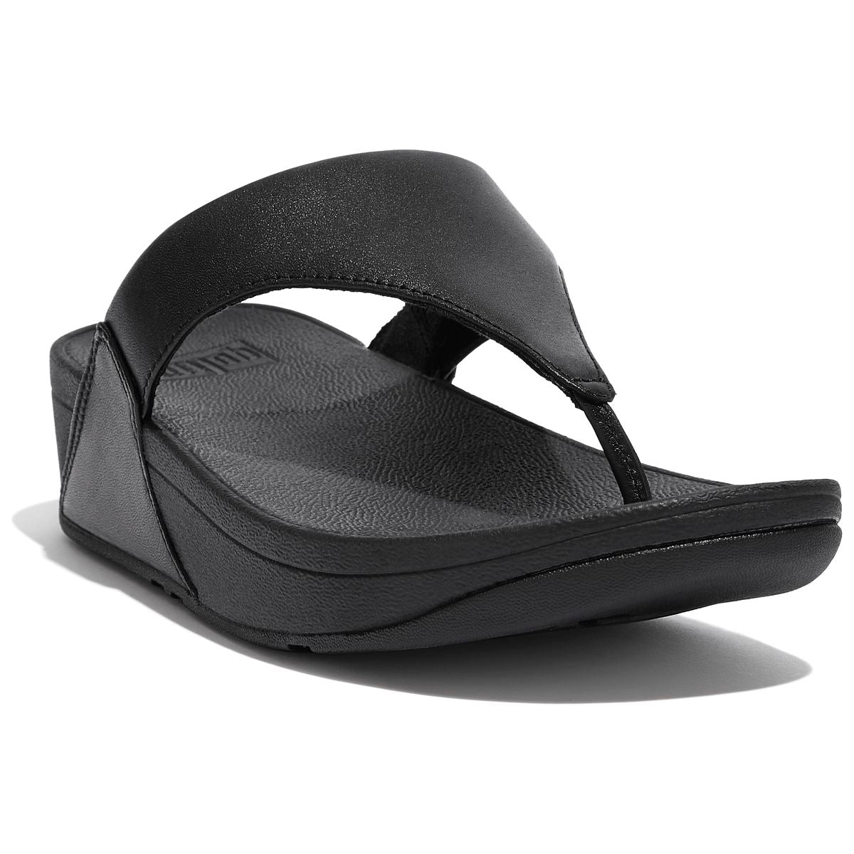 FitFlop Lulu Women's Leather Toe-Post Sandals – Black
