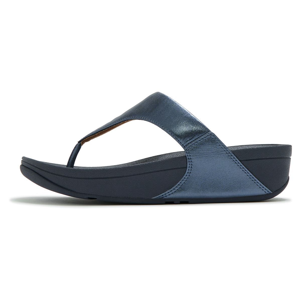 FitFlop Lulu Women's Leather Toe-Post Sandals – Cosmic Blue