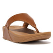 FitFlop Lulu Women's Leather Toe-Post Sandals – Tan