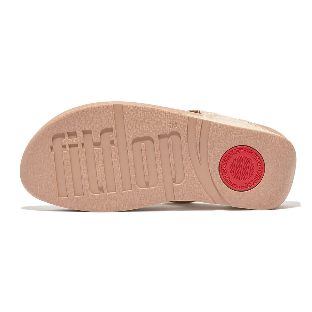 FitFlop Lulu Women's Leather Toe-Post Sandals – Platino