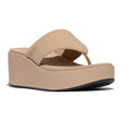 FitFlop Platforms Women's Wedge Toe-Post Sandals – Beige