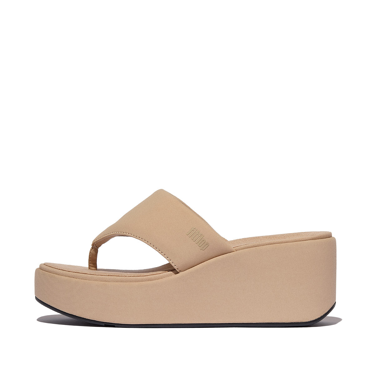 FitFlop Platforms Women's Wedge Toe-Post Sandals – Beige