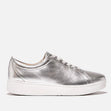 FitFlop Rally Lace-Up Sneaker in Silver—a modern essential crafted for both style and support