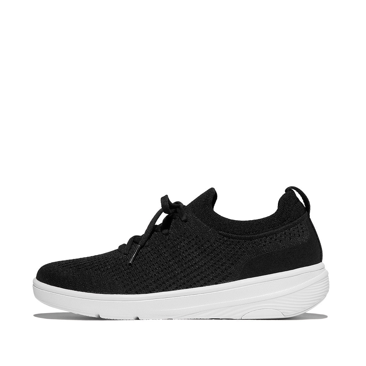 FitFlop Super-Q Knit Slip-On Laced Sneakers – Black