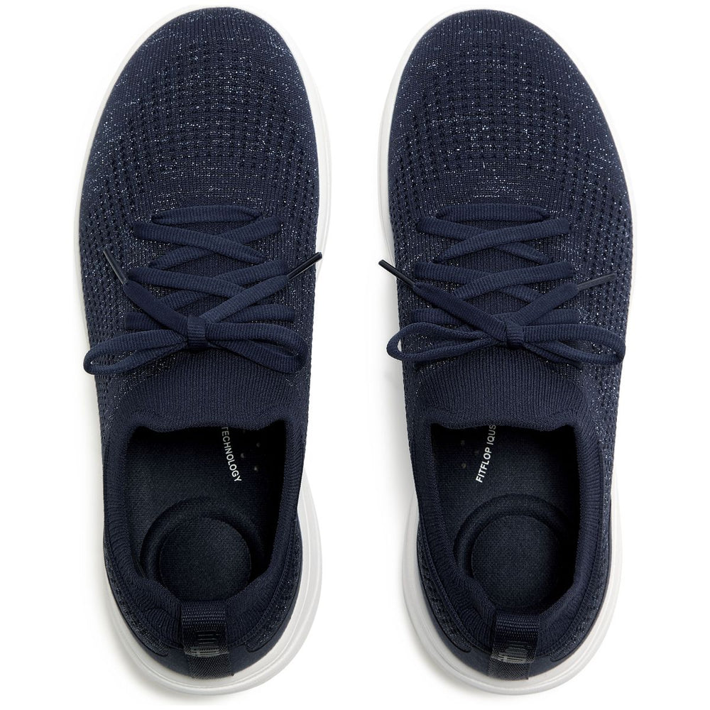 FitFlop Super-Q Knit Slip-On Laced Sneakers – Navy