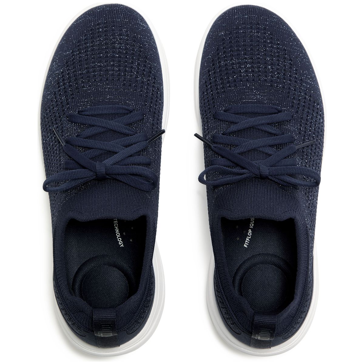 FitFlop Super-Q Knit Slip-On Laced Sneakers – Navy