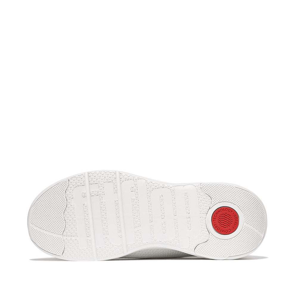 FitFlop Super-Q Knit Slip-On Laced Sneakers – White