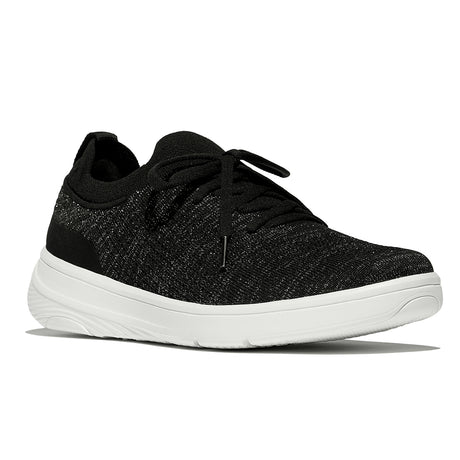 Women’s slip-on knit sneaker in a modern athletic design with decorative laces, contoured footbed, and cushioned iQushion midsole for lightweight support. Style #JH9-D05
