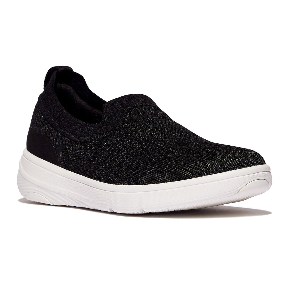 FitFlop Super-Q Knit Women's Slip-On Sneakers – Black