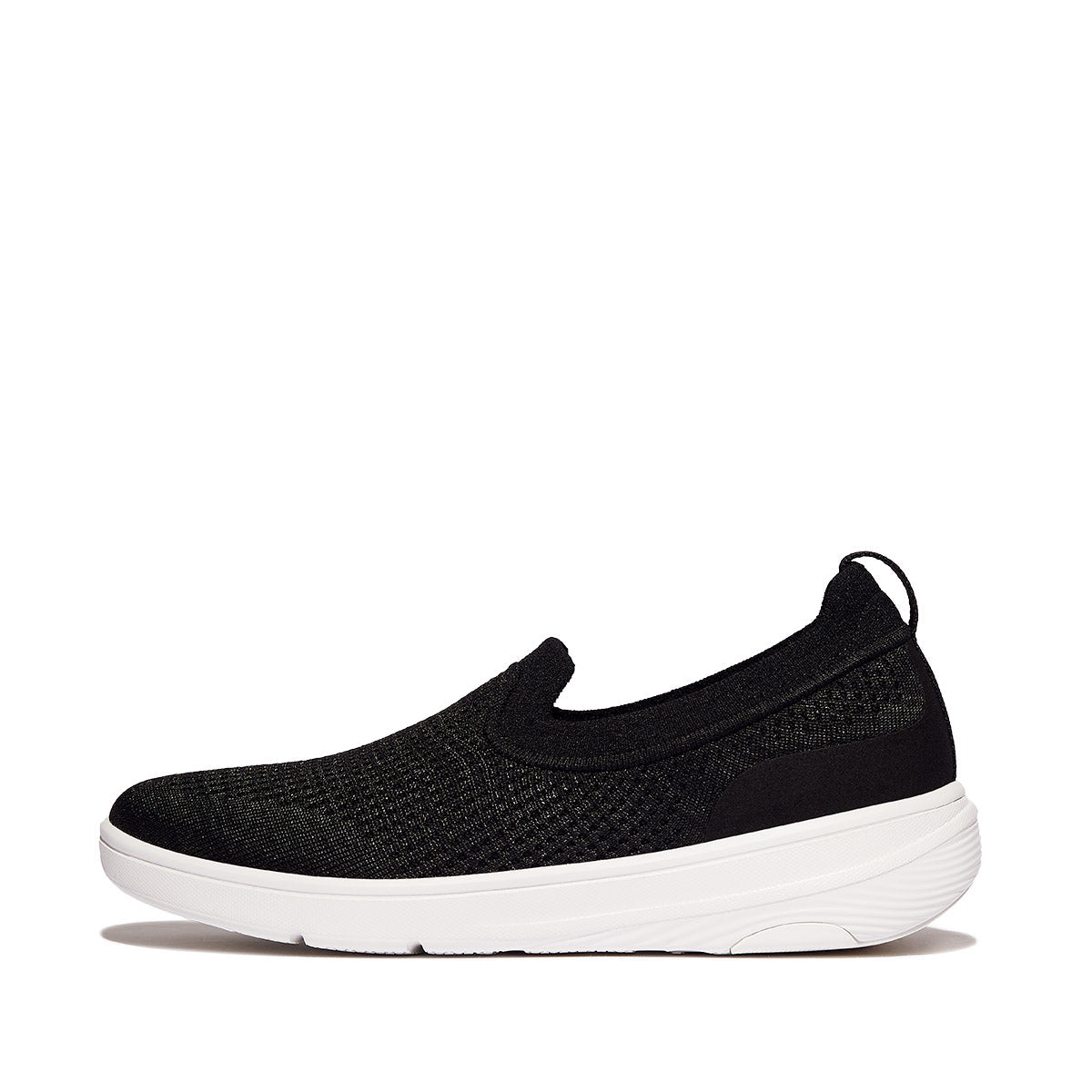 FitFlop Super-Q Knit Women's Slip-On Sneakers – Black