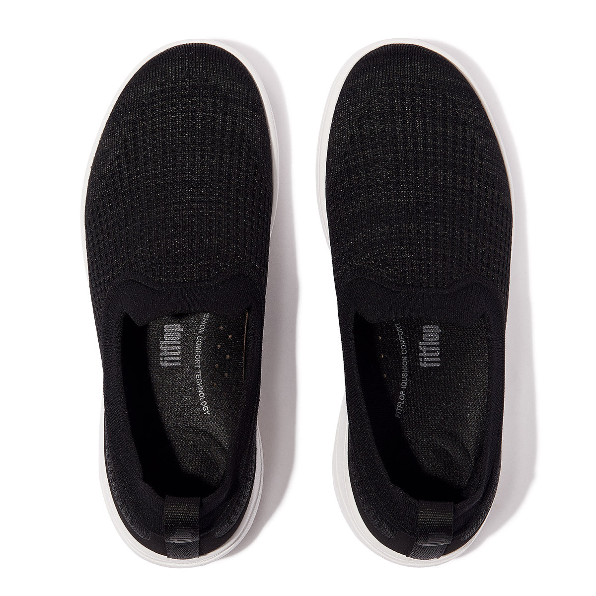 FitFlop Super-Q Knit Women's Slip-On Sneakers – Black