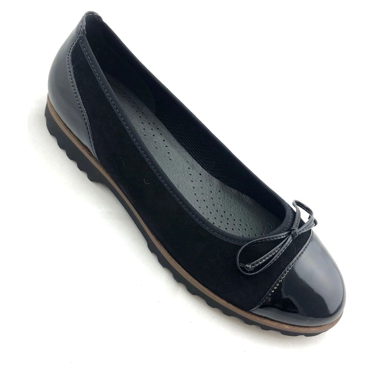 Gabor 100.37 Ballet Bow Flat – Black