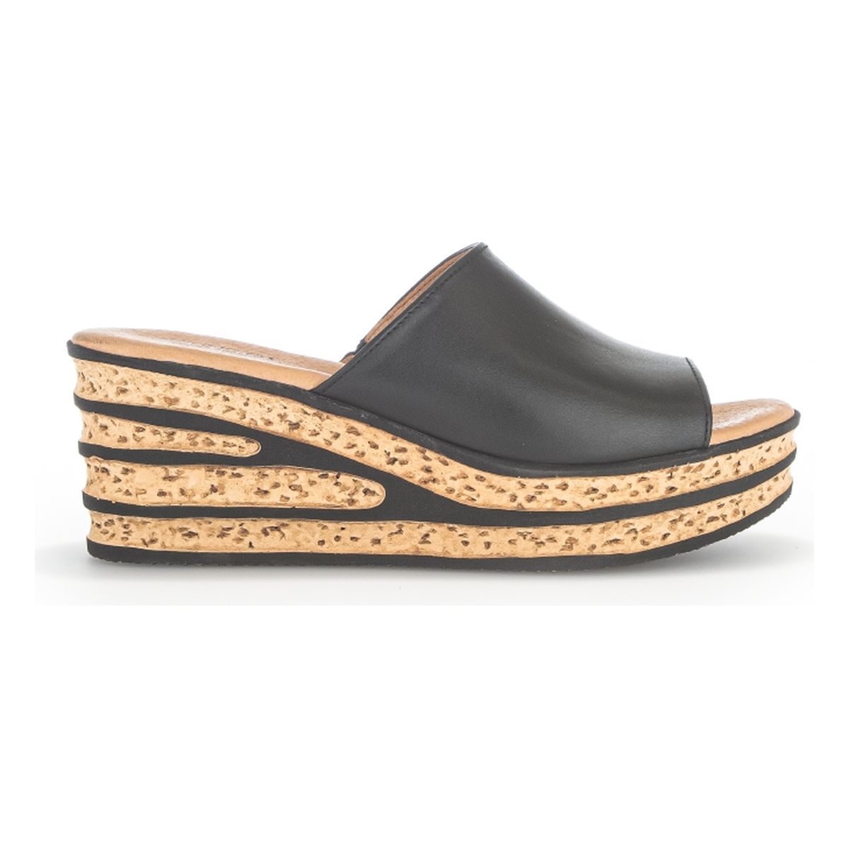 Gabor 650.27 Cork Wedge Sandal – Black